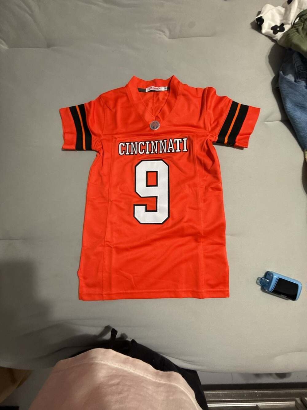 Shxinet Joe Burrow Cincinnati Football Jersey Size S Orange